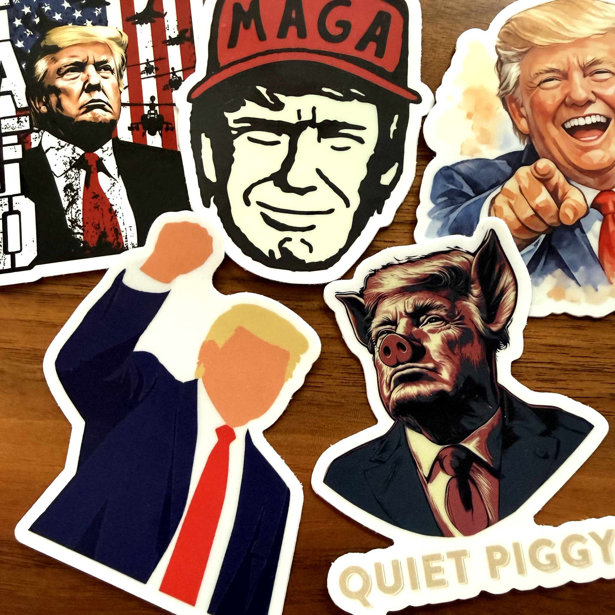 Trump Sticker Pack — 5 Die-Cut Vinyl Stickers